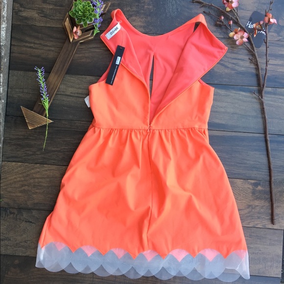 DO + BE CORAL FRONT SLIT DRESS - Picture 3 of 8